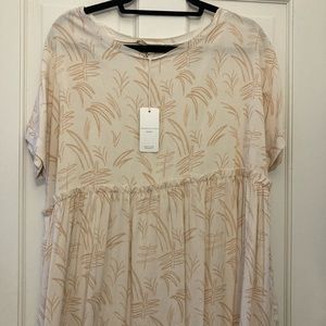 NWT with tags Oversized Leaf Print Swing Dress